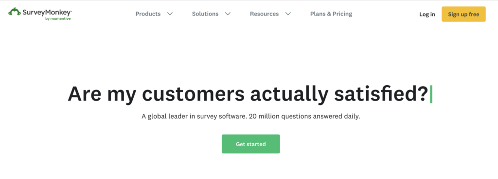 AI w marketingu – Surveymonkey